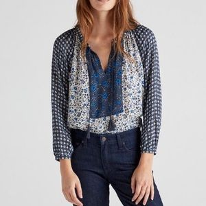 Lucky Brand Gracie peasant blouse